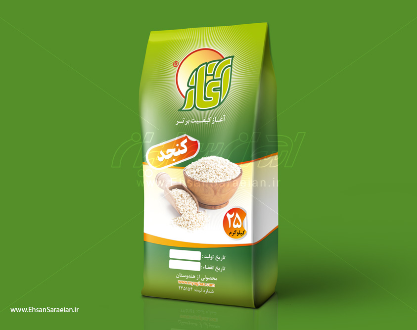طرح کیسه محصول کنجد شرکت آغاز دانه سپاهان /  bag designs Sesame product the company Aghaz seed Sepahan